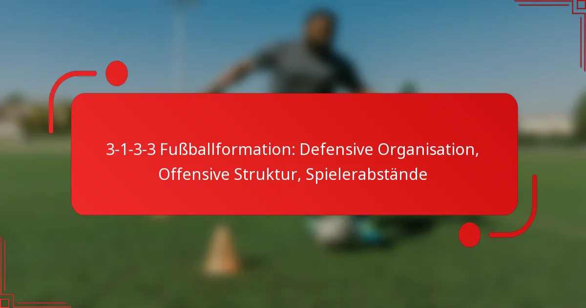 3-1-3-3 Fußballformation: Defensive Organisation, Offensive Struktur, Spielerabstände
